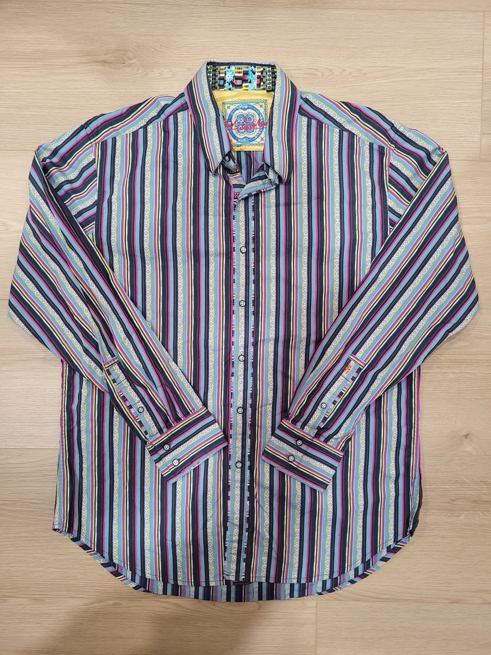 Robert Graham Multi-Color Striped Long-Sleeve Button-Down Shirt